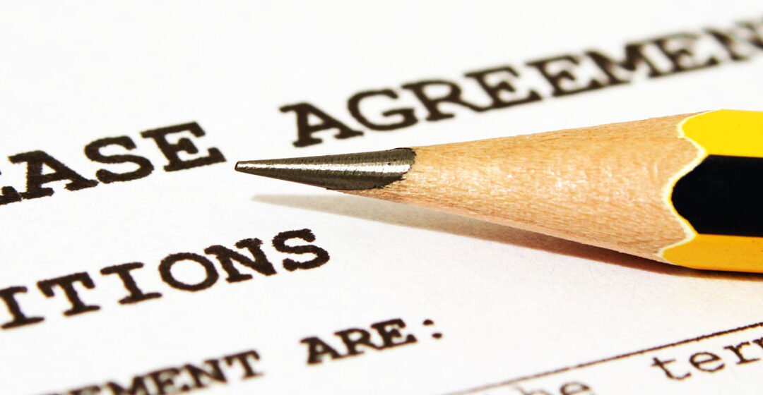 lease agreement w/ pencil