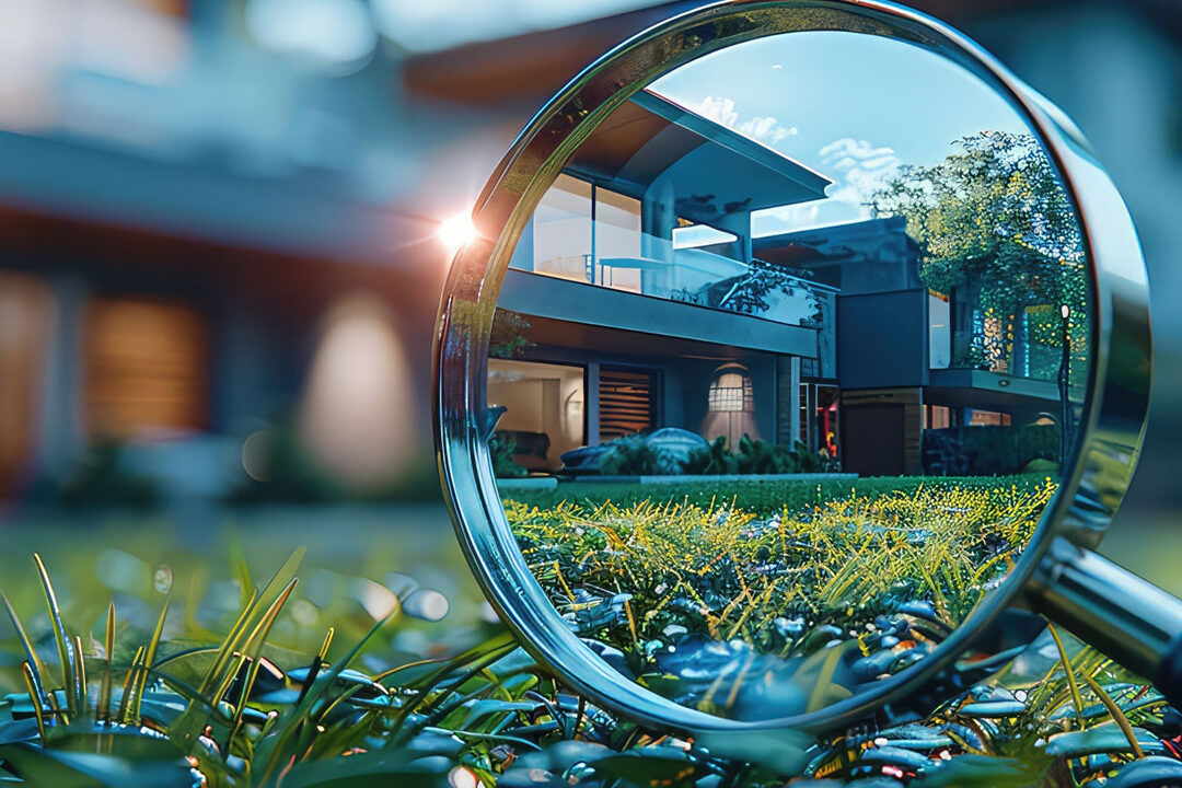 view of home thru magnifying glass
