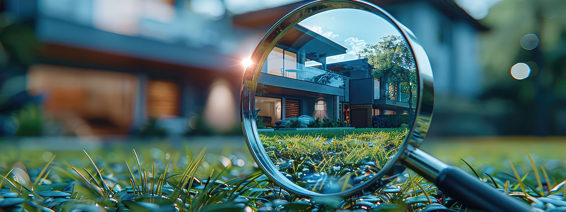 view of home thru magnifying glass