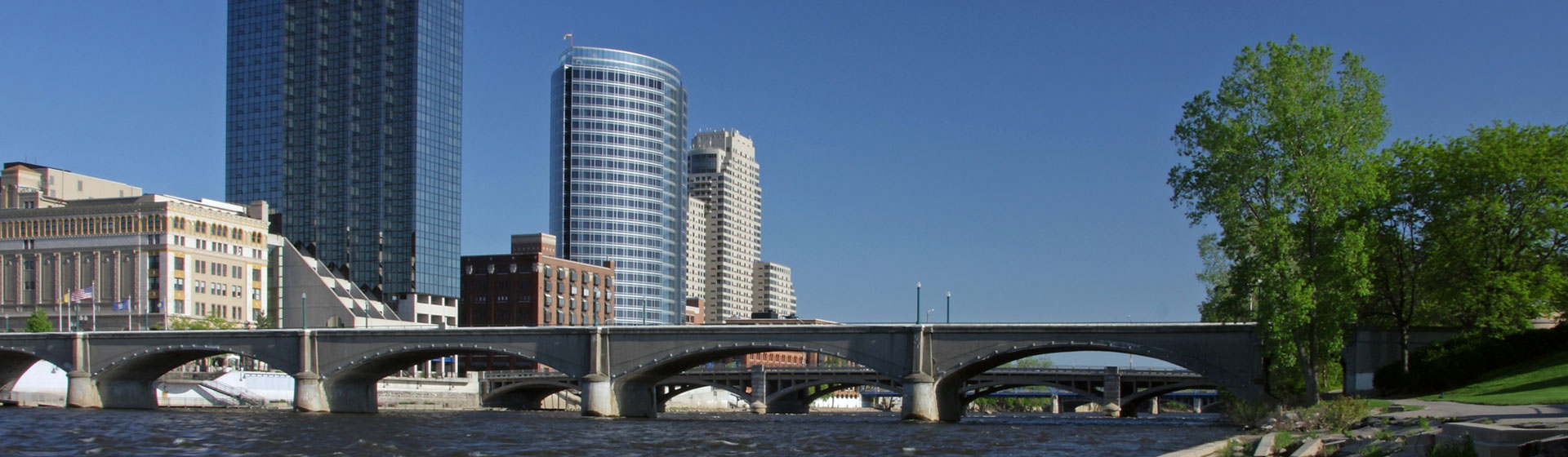 river view of downtown GR